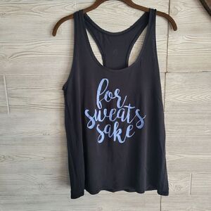 Lululemon Love Tank Expression For Sweats Sake SZ S/M or 4-8 Logo Athletica T